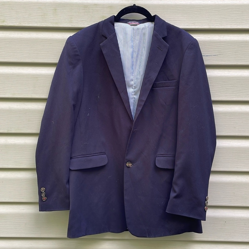 Tommy Hilfiger Navy Blue Single-Breasted Blazer